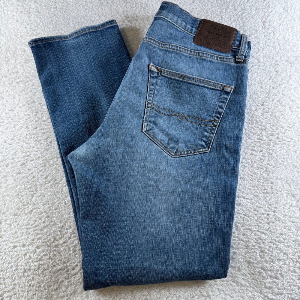 Lucky Brand Jeans Mens 33x30 Blue Good 410 Athletic Slim Medium Wash Denim